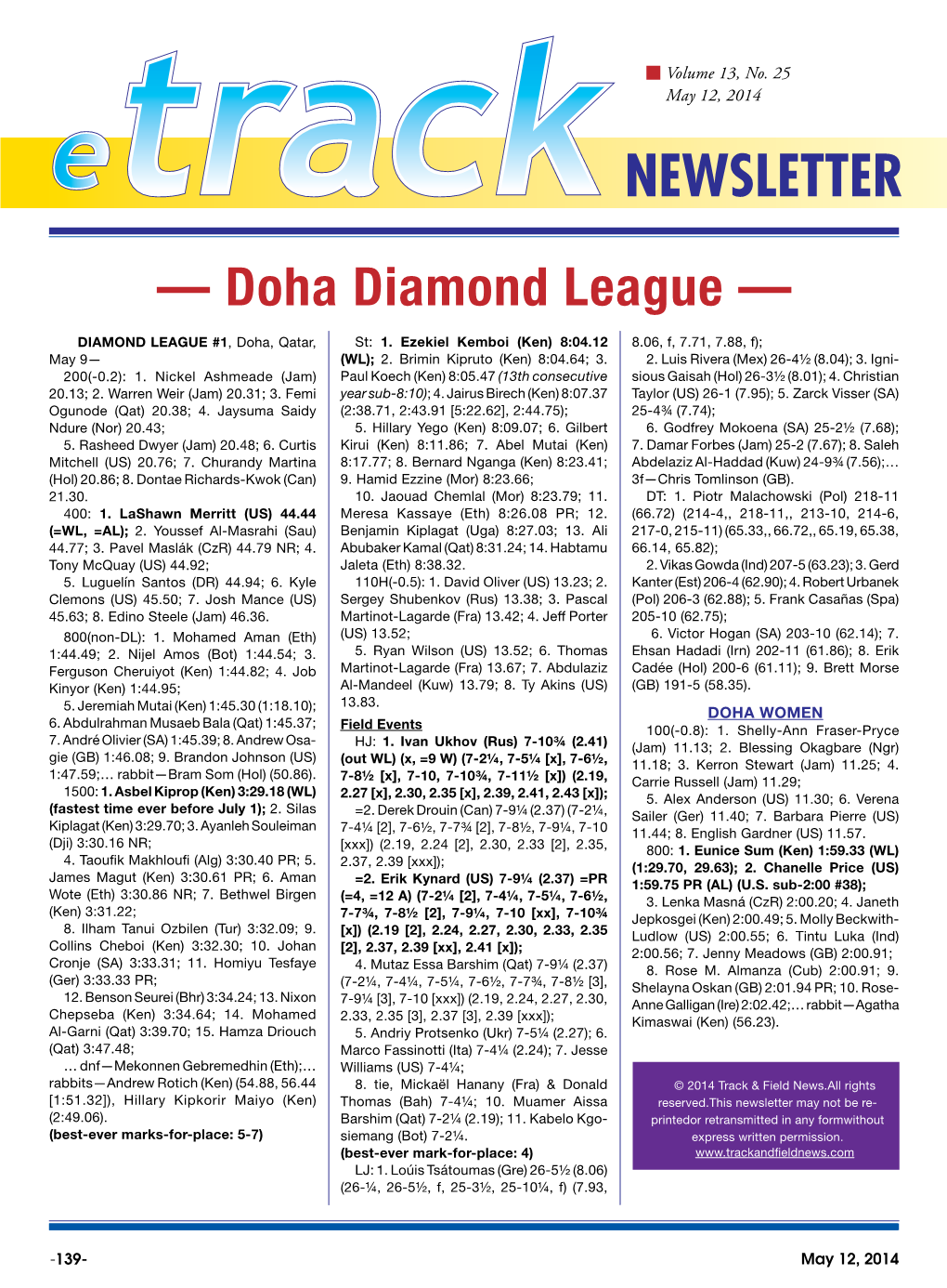 — Doha Diamond League —