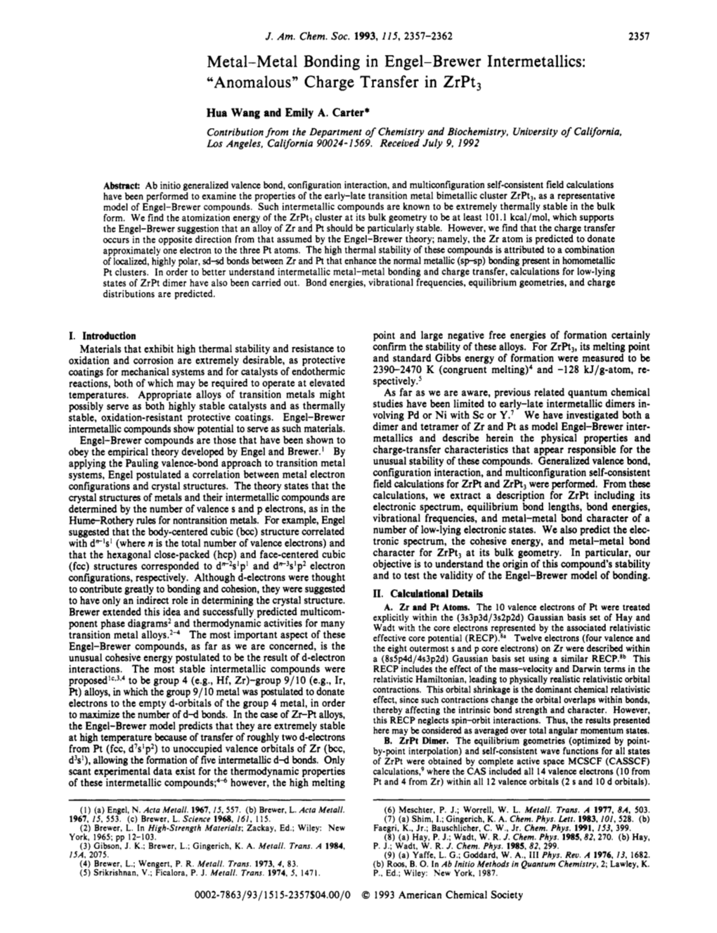 Metal-Metal Bonding in Engel-Brewer Intermetallics: 