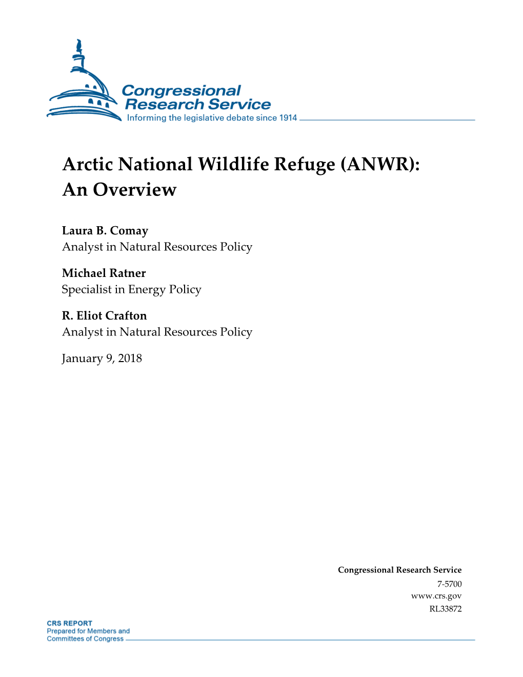 Arctic National Wildlife Refuge (ANWR): an Overview