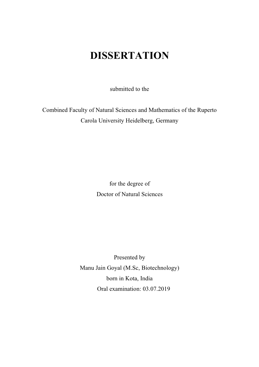 Dissertation