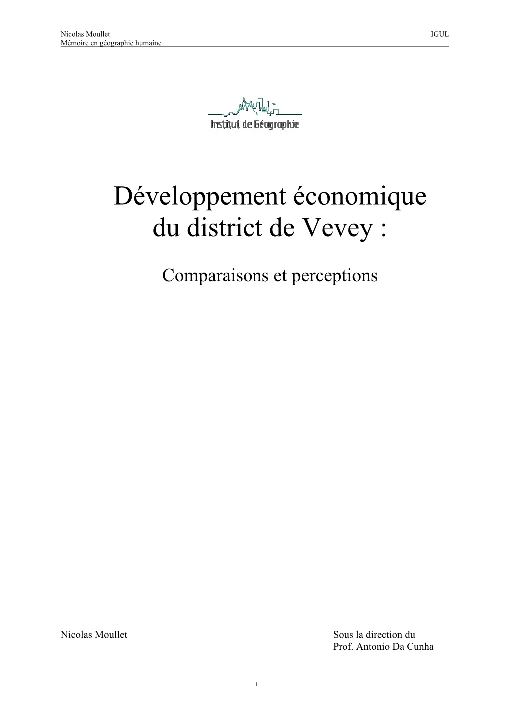 Développement Économique Du District De Vevey
