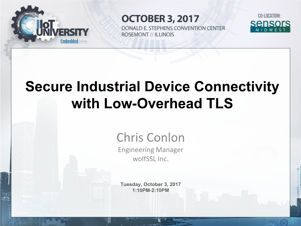 Secure Industrial Device Connectivity with Low-Overhead TLS