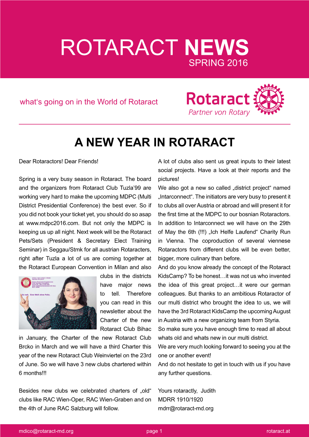 Rotaract News Spring 2016