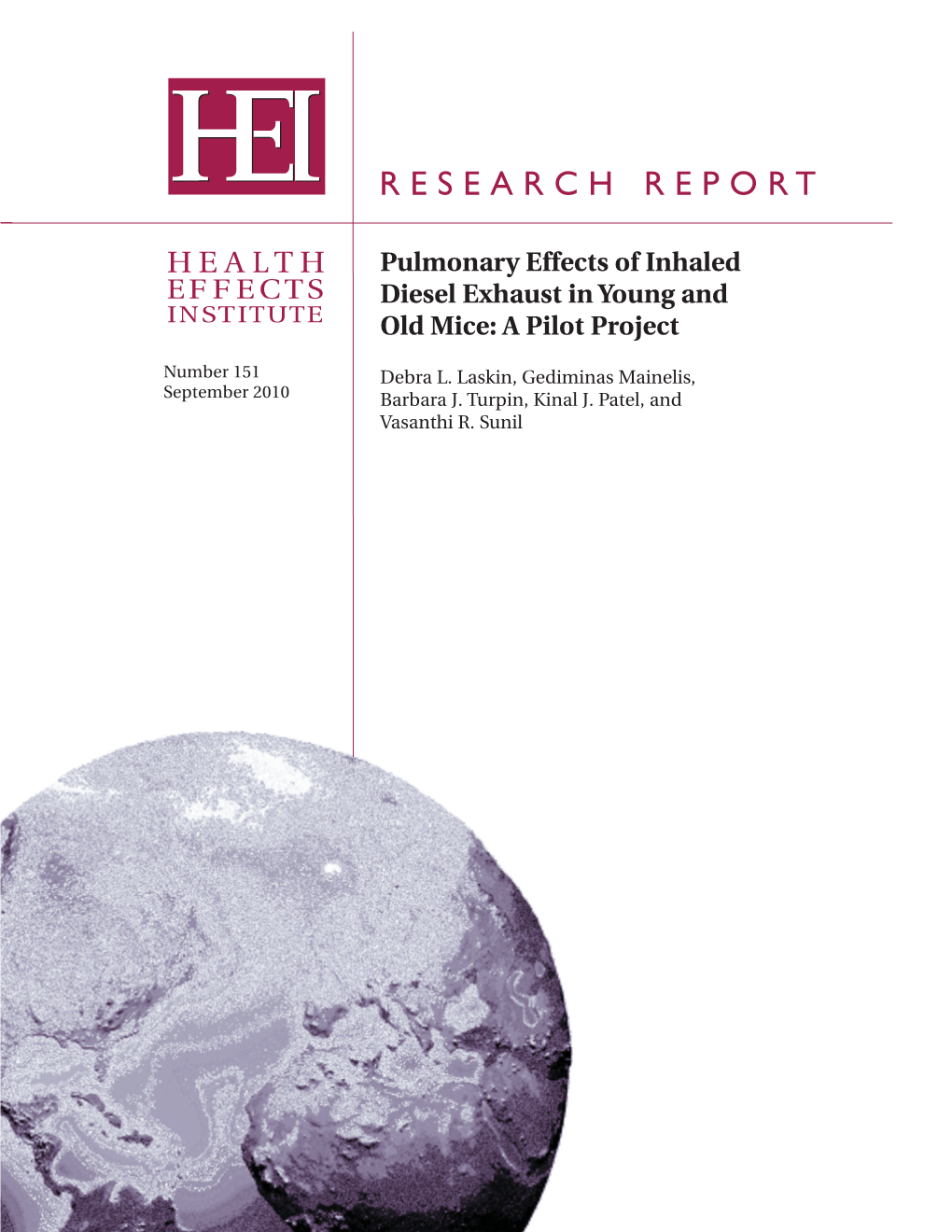 Pulmonary Effects of Inhaled Diesel Exhaust in Young and Old Mice: a Pilot Project