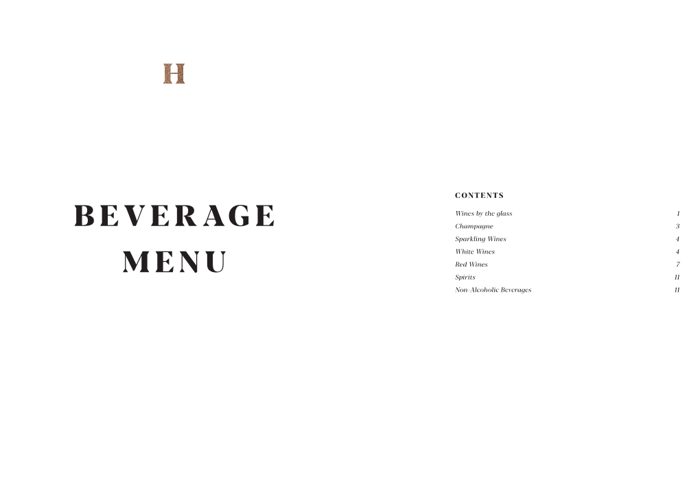 Beverage Menu