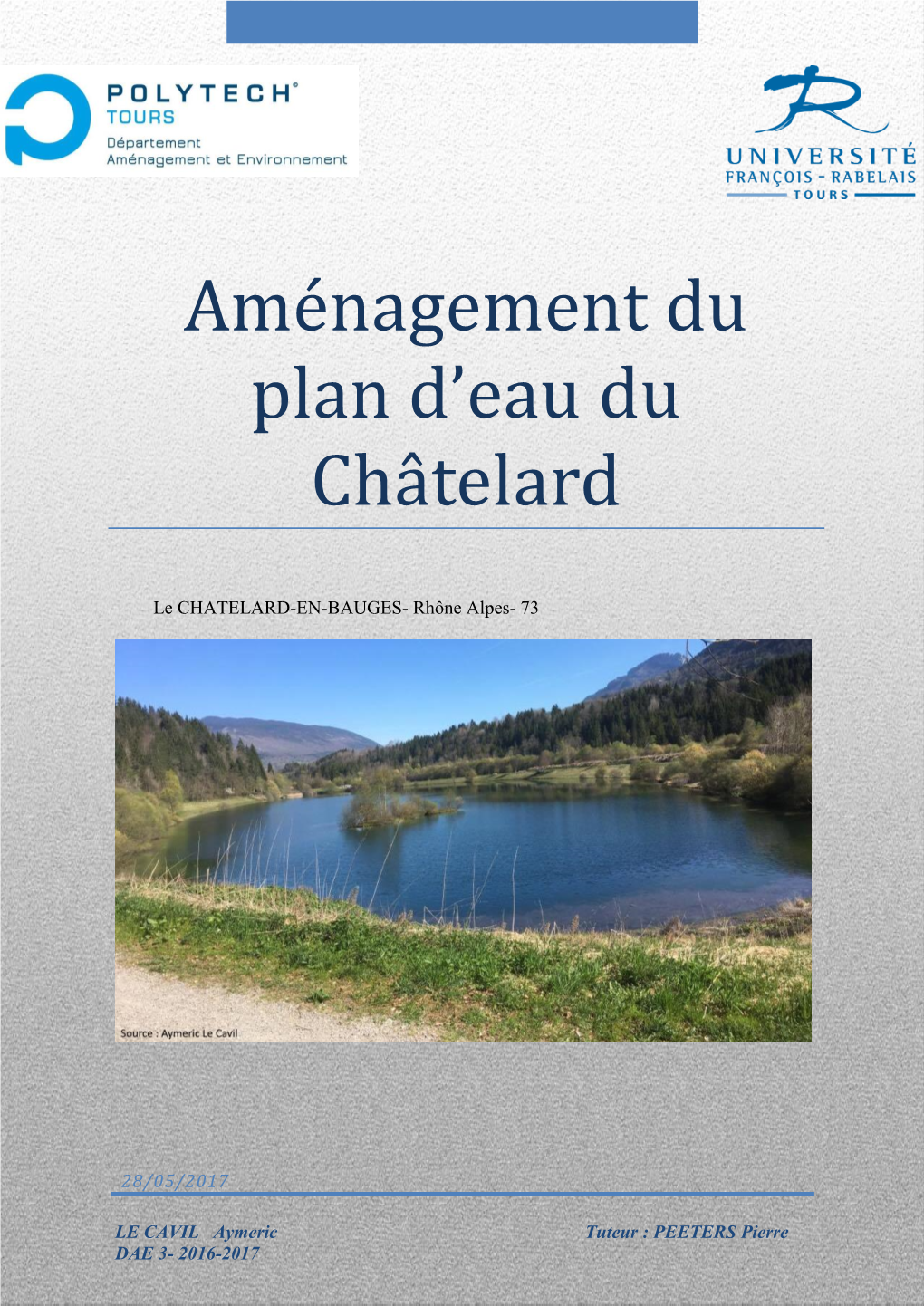 Aménagement Du Plan D'eau Du Châtelard