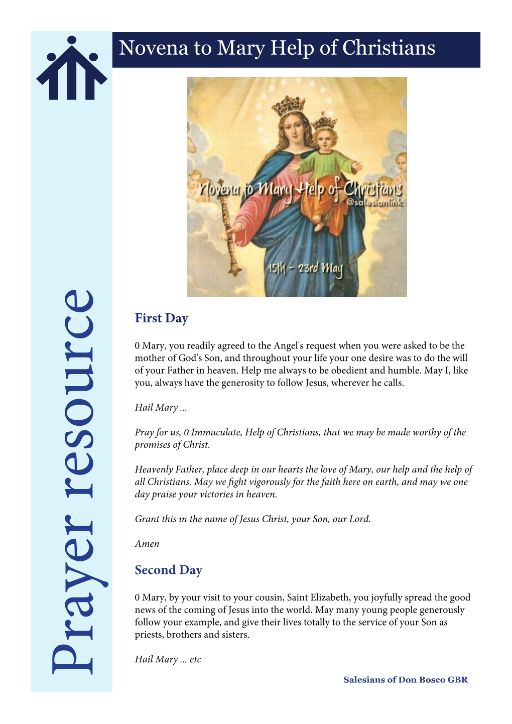 Novena to Mary Help of Christians