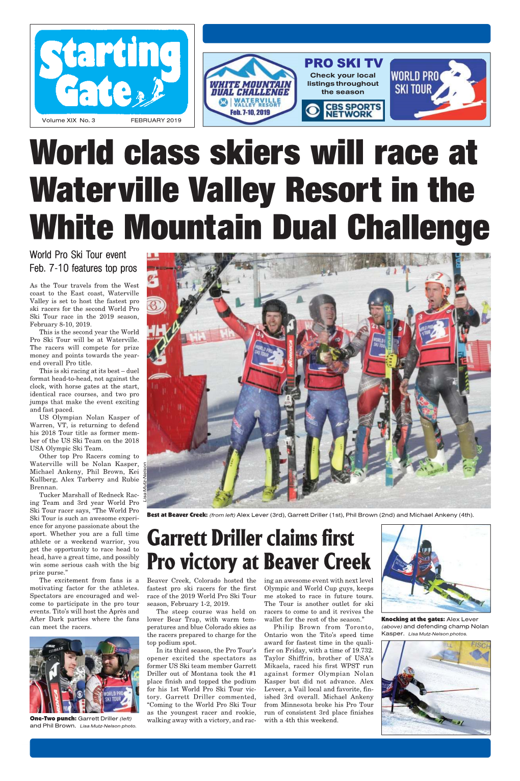 World Class Skiers Will Race at Waterville Valley Resort in the White Mountain Dual Challenge Wwworld Pro Ski Tour Event Feb