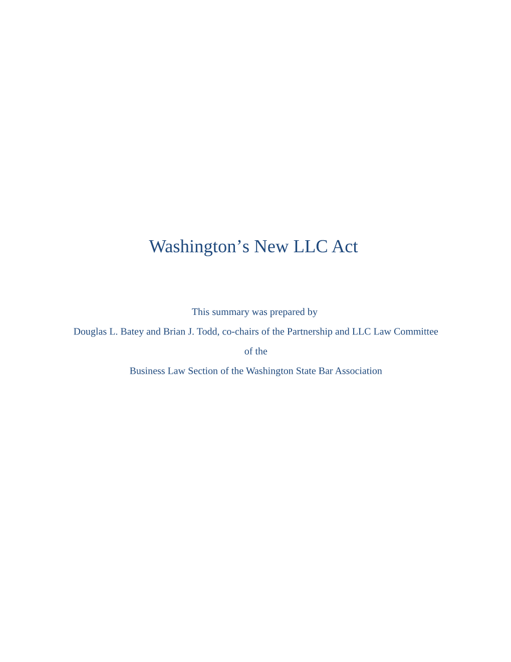 Washington's New LLC