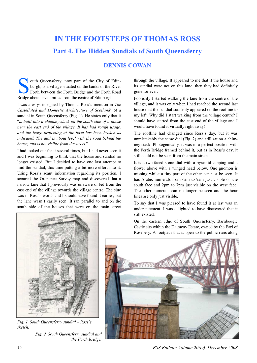 The Hidden Sundials of South Queensferry