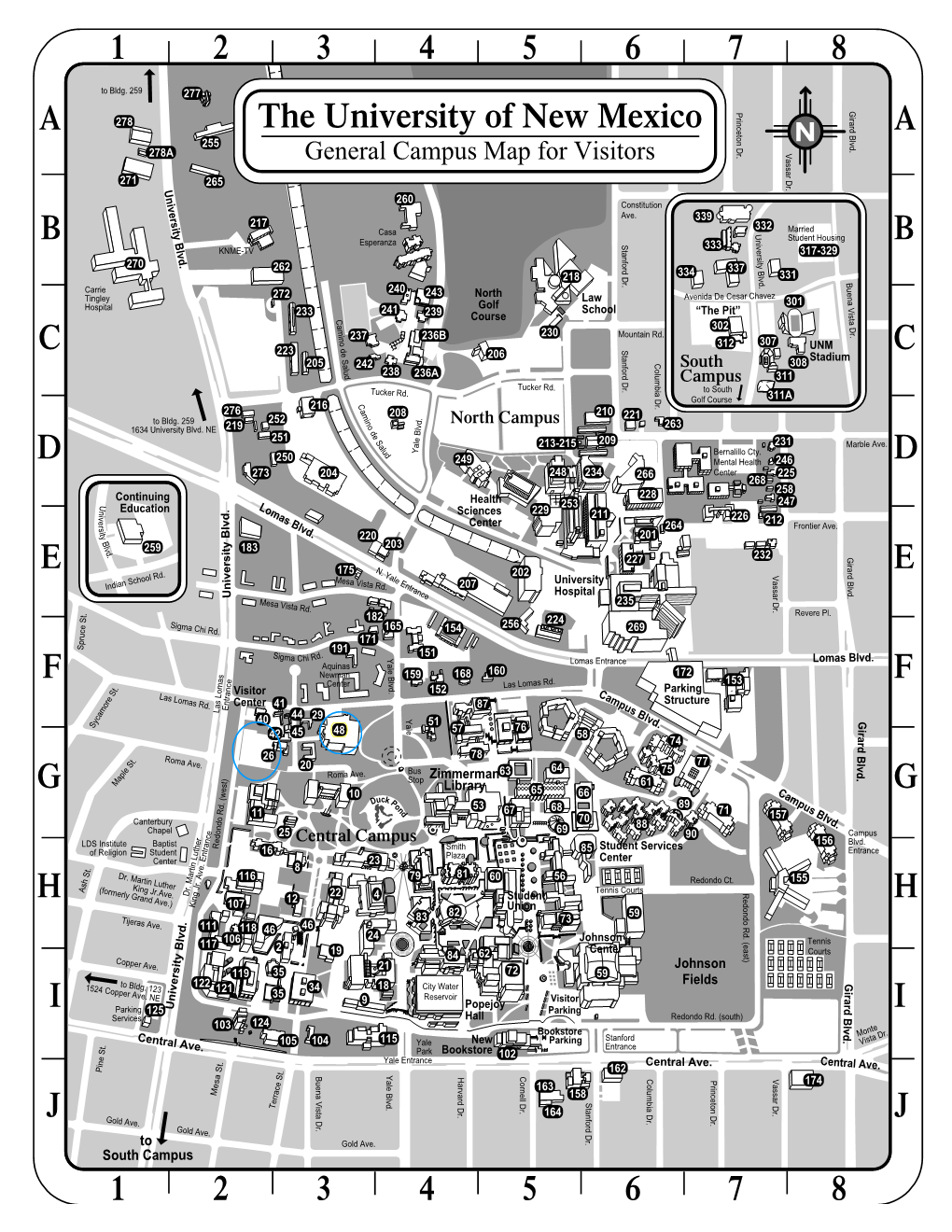 UNM Campus Map.Pdf