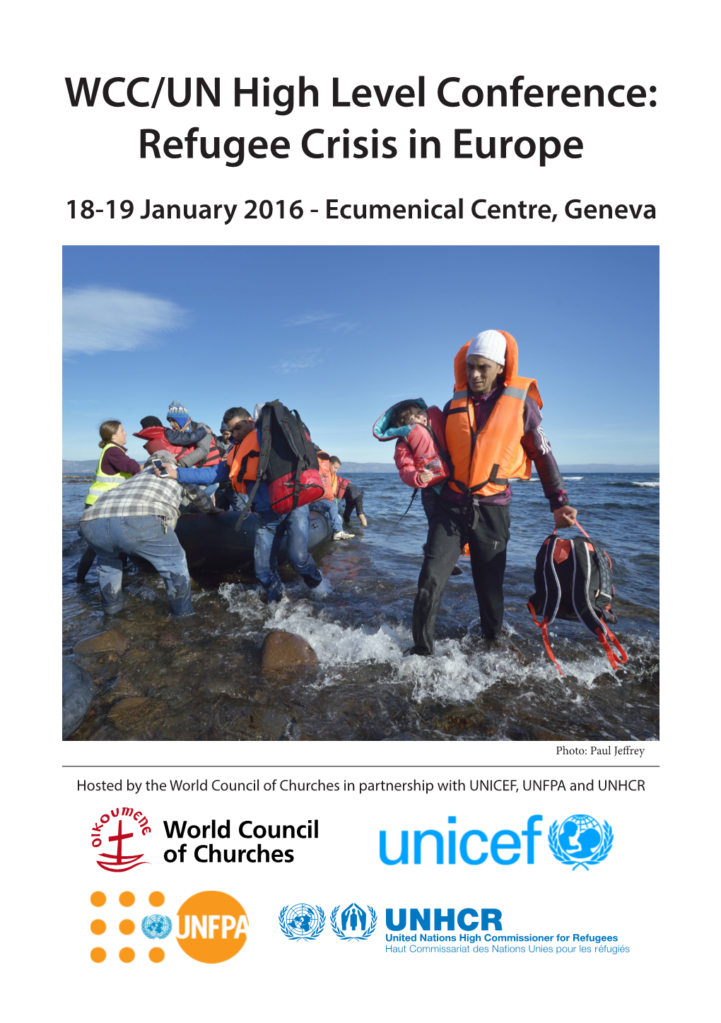 WCC/UN High Level Conference: Refugee Crisis in Europe