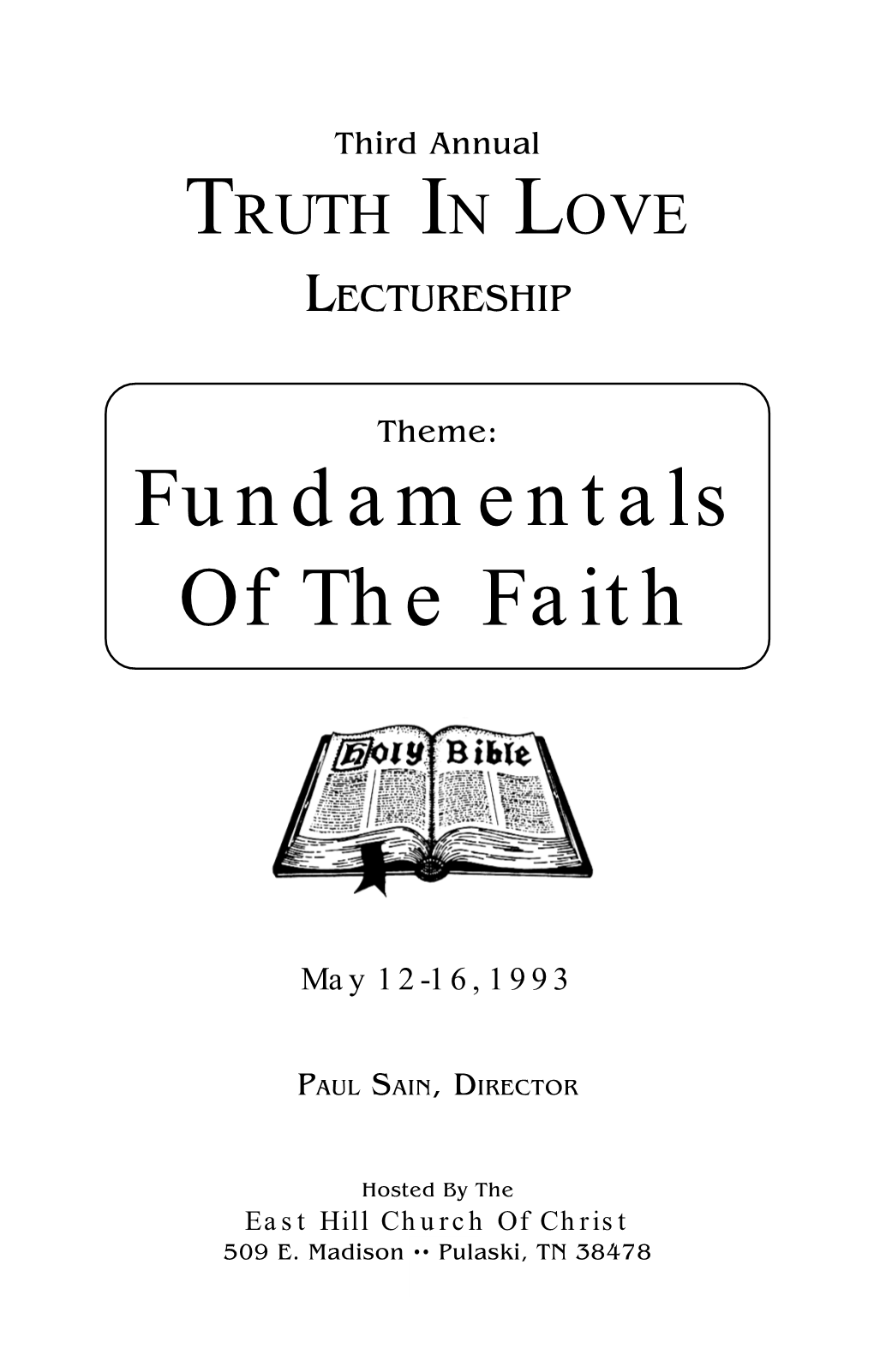 Fundamentals of the Faith