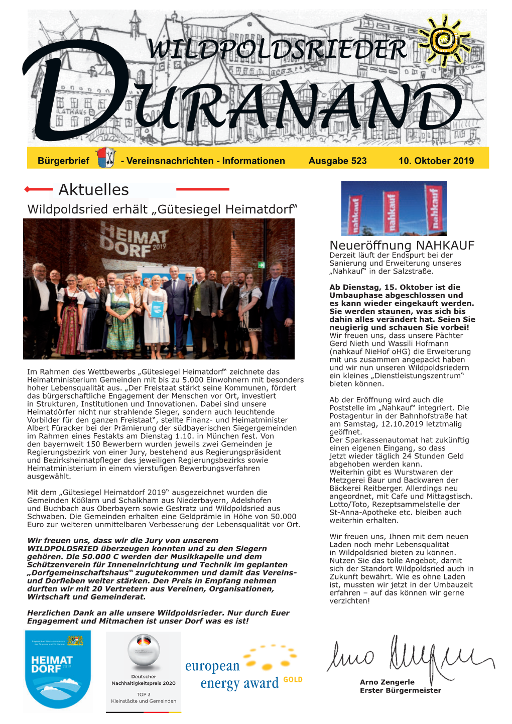 Ausgabe 523, 10. Oktober 2019