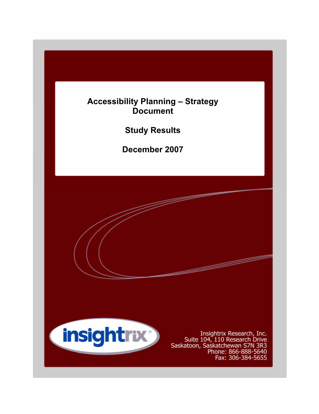 Accessibility Planning – Strategy Document