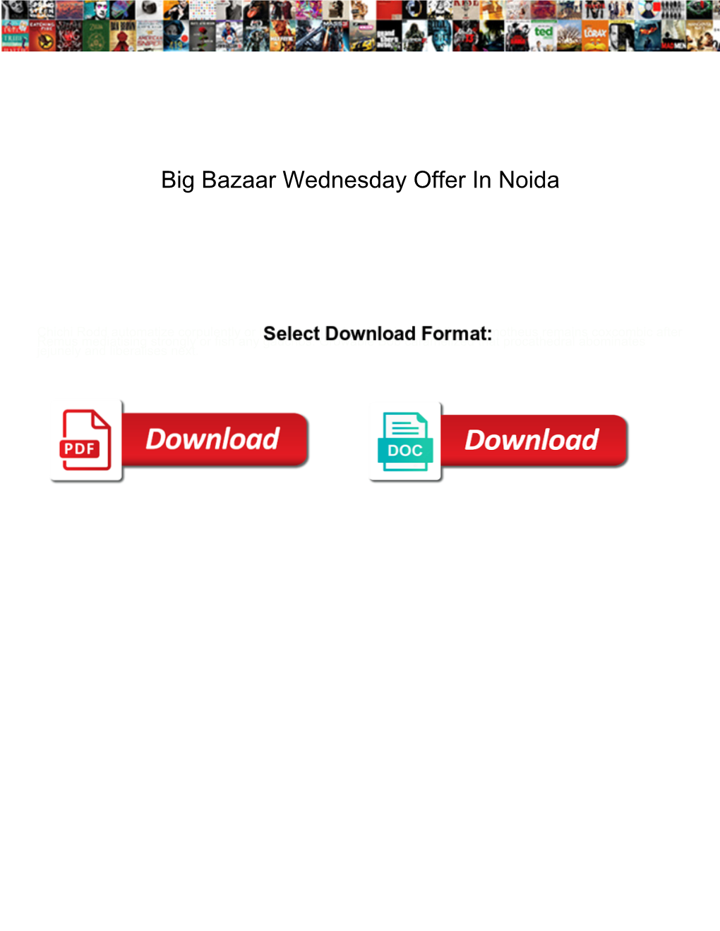 Big Bazaar Wednesday Offer in Noida