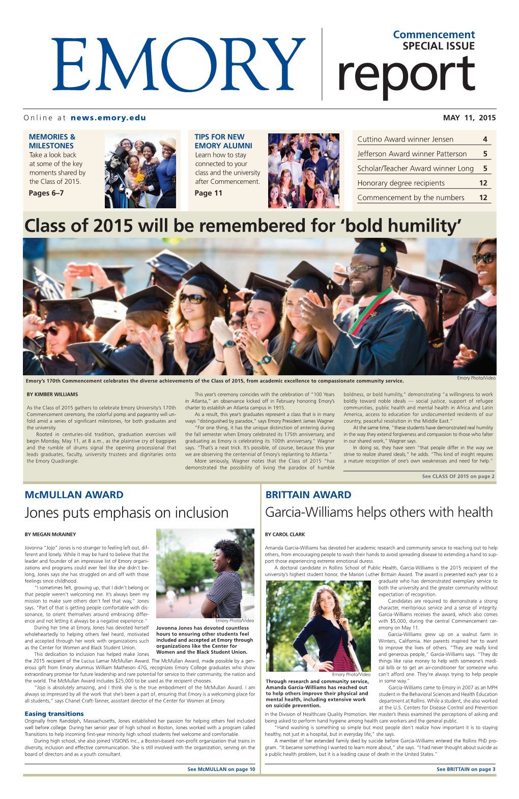 Class of 2015 Will Be Remembered for 'Bold Humility'