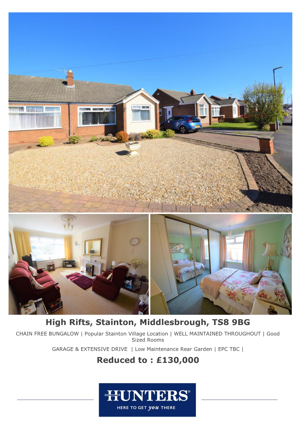 High Rifts, Stainton, Middlesbrough, TS8 9BG Reduced to : £130,000