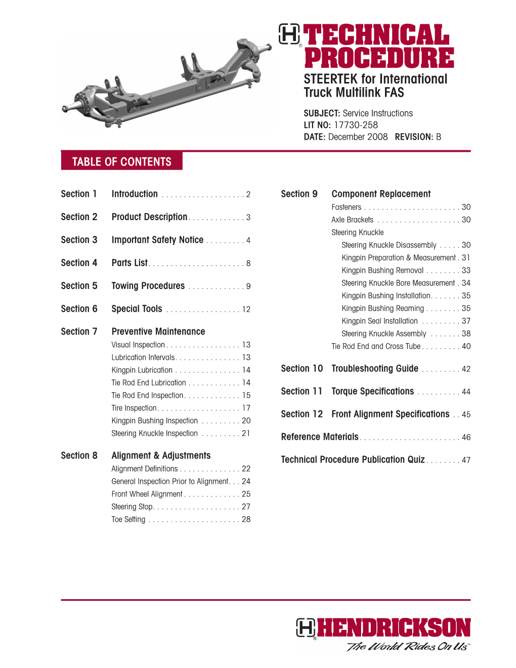 STEERTEK for International Truck Multilink FAS