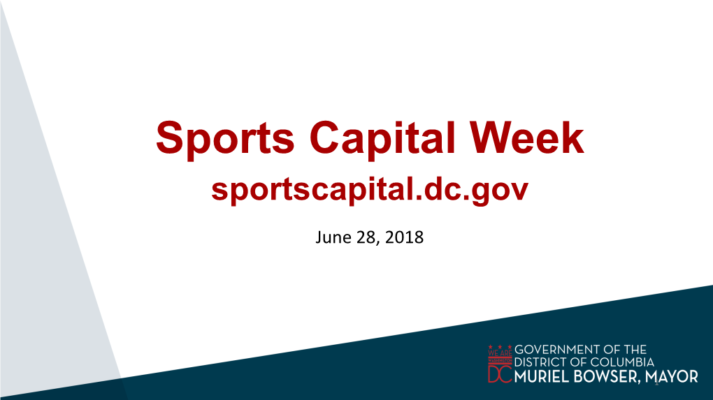 Sports Capital Week Sportscapital.Dc.Gov