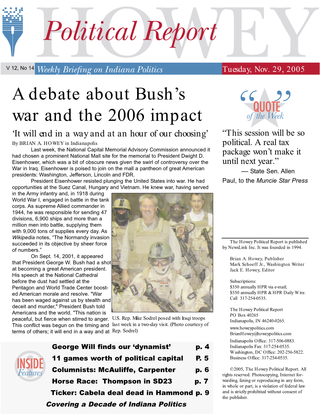 A Debate About Bush's War and the 2006 Impact