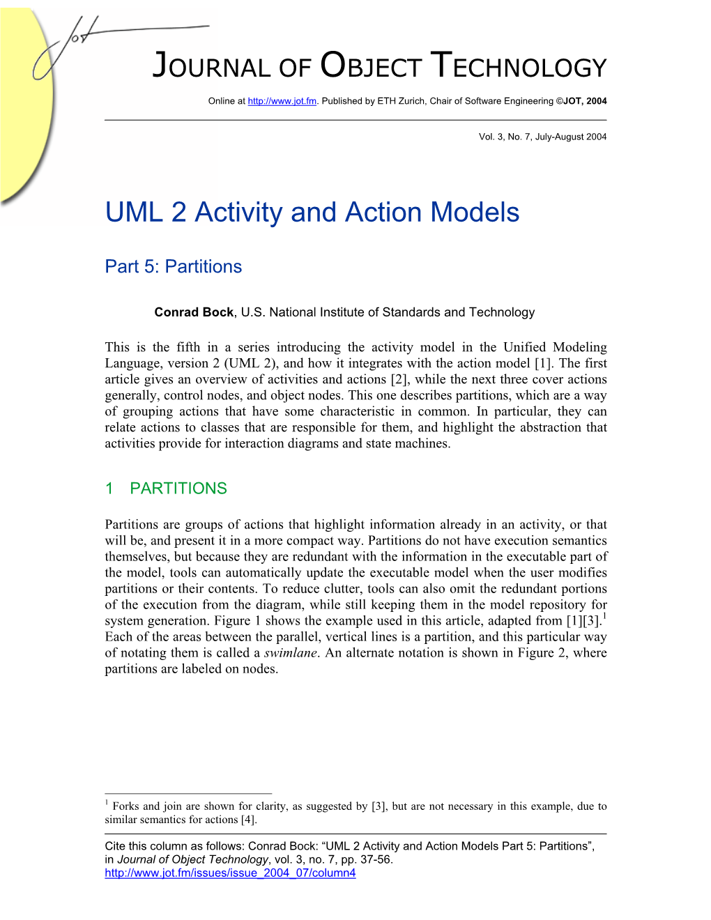 UML 2 Activity and Action Models