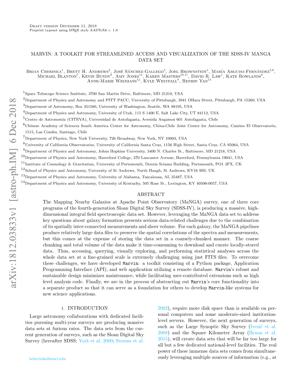 Marvin: a Toolkit for Streamlined Access and Visualization of the Sdss-Iv Manga Data Set