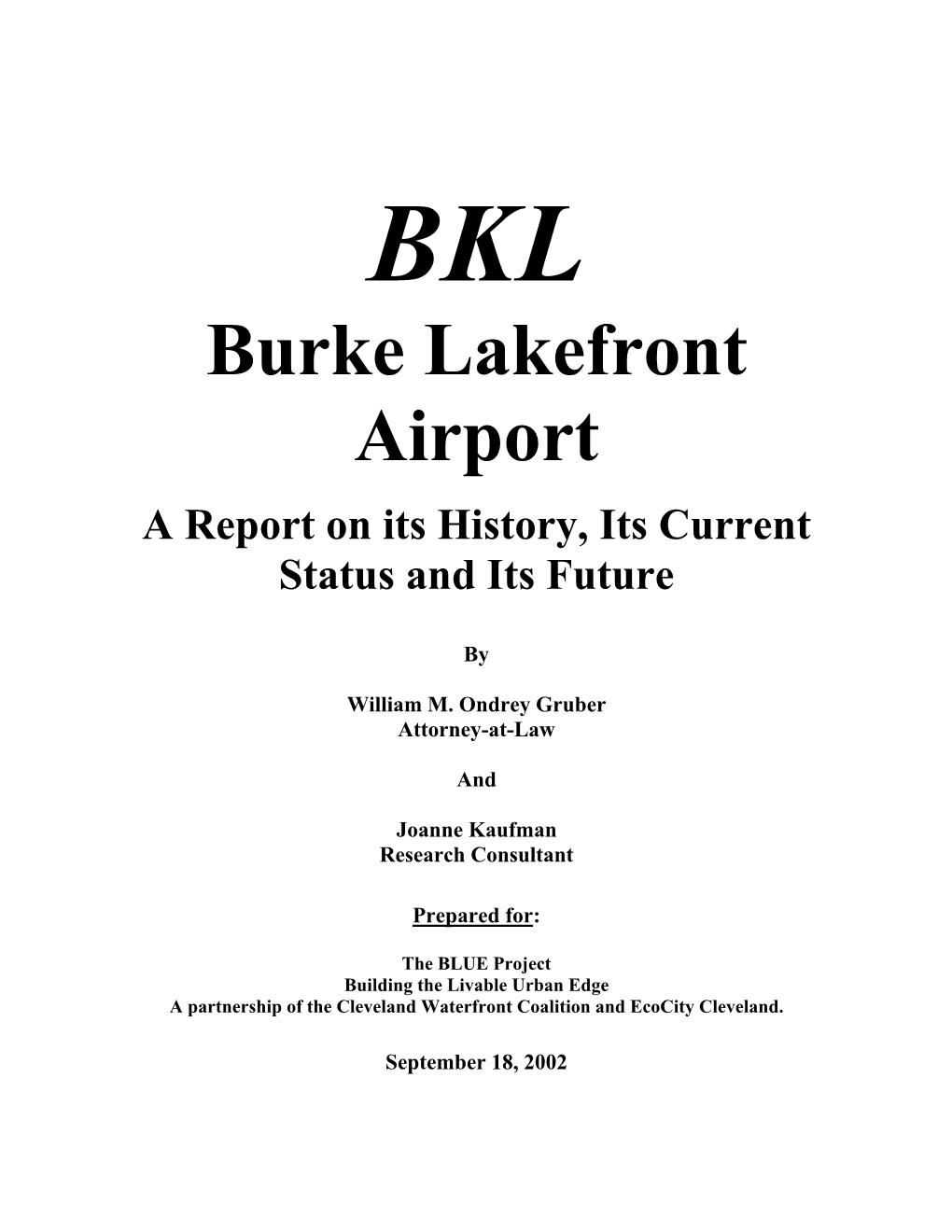 Burke Lakefront Airport