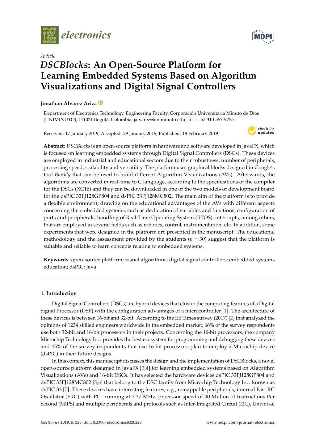 An Open-Source Platform for Learning Embedded Systems Based on Algorithm Visualizations and Digital Signal Controllers