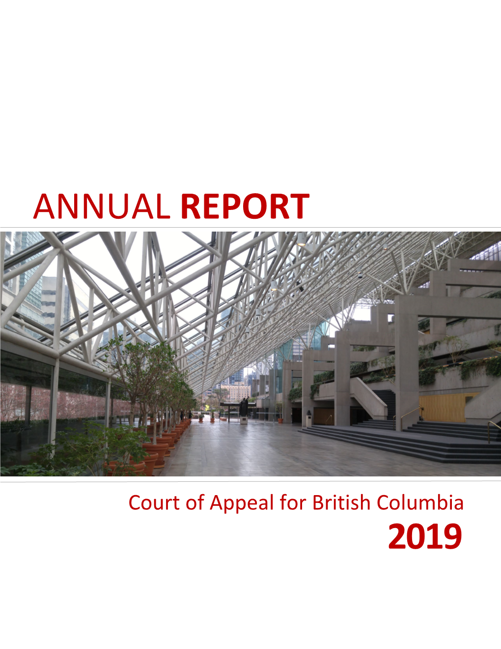 Annual Report 2019 | Court of Appeal for British Columbia I | Page