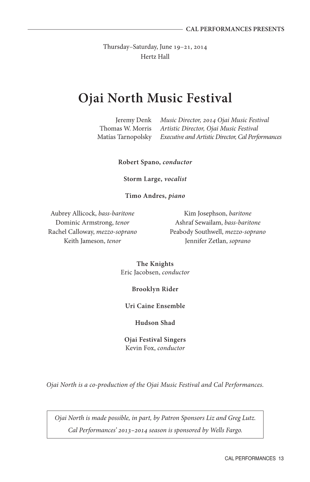 Ojai North Music Festival