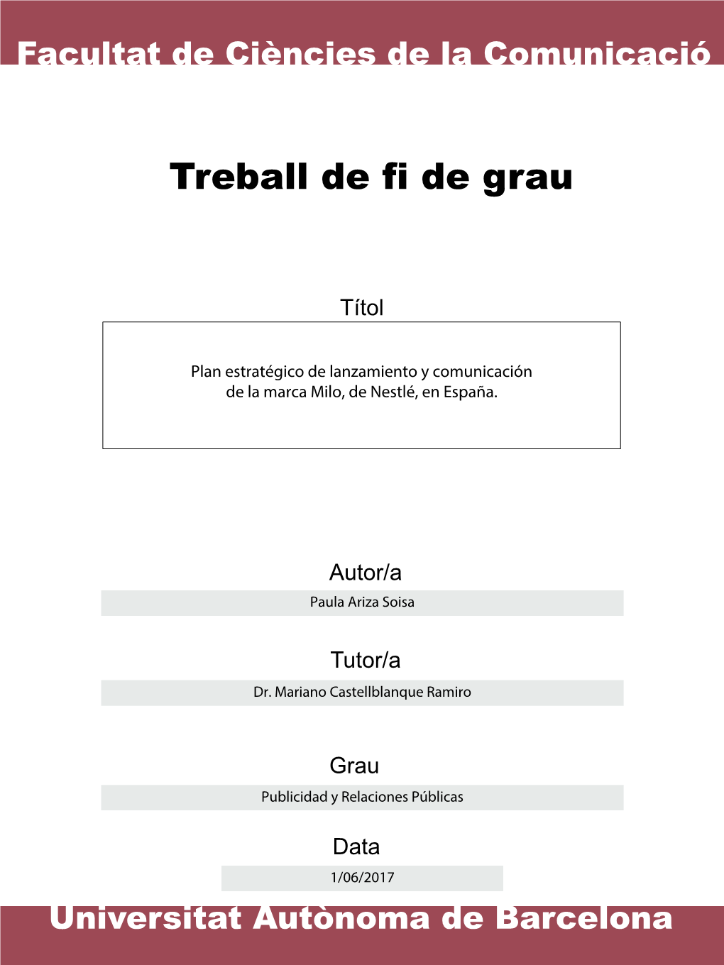 Treball De Fi De Grau