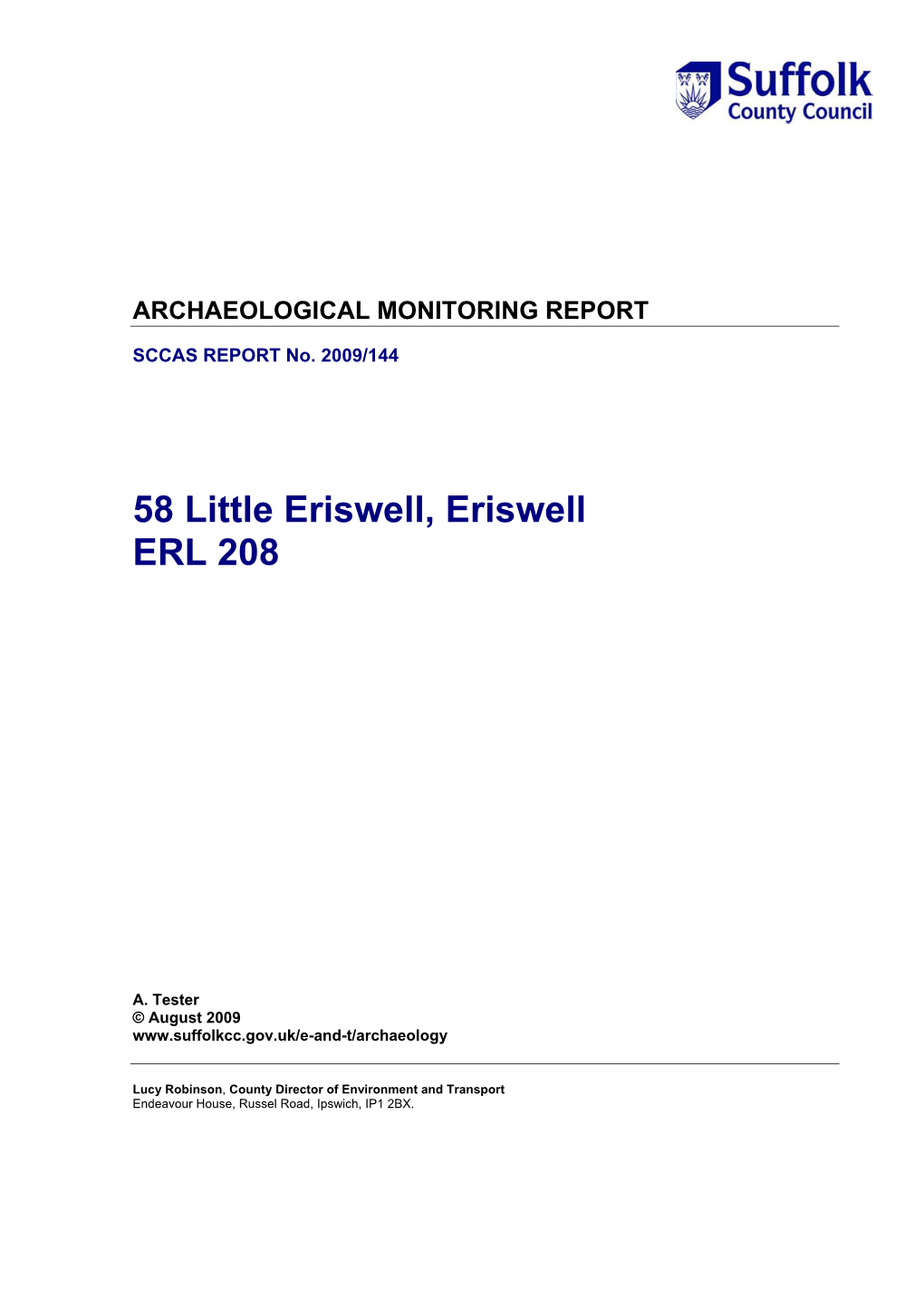58 Little Eriswell, Eriswell ERL 208