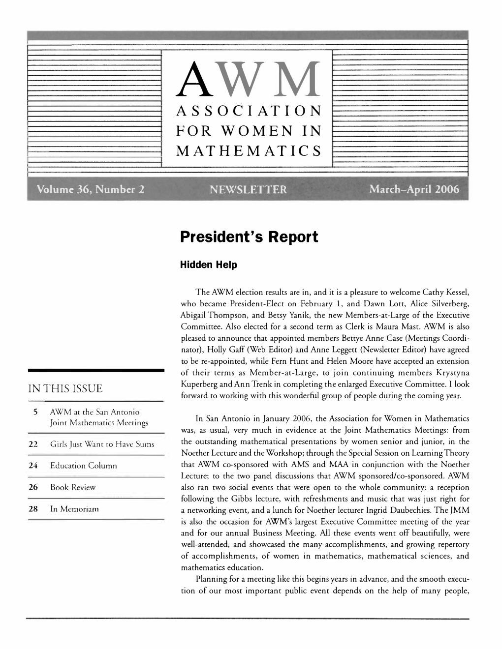 President's Report