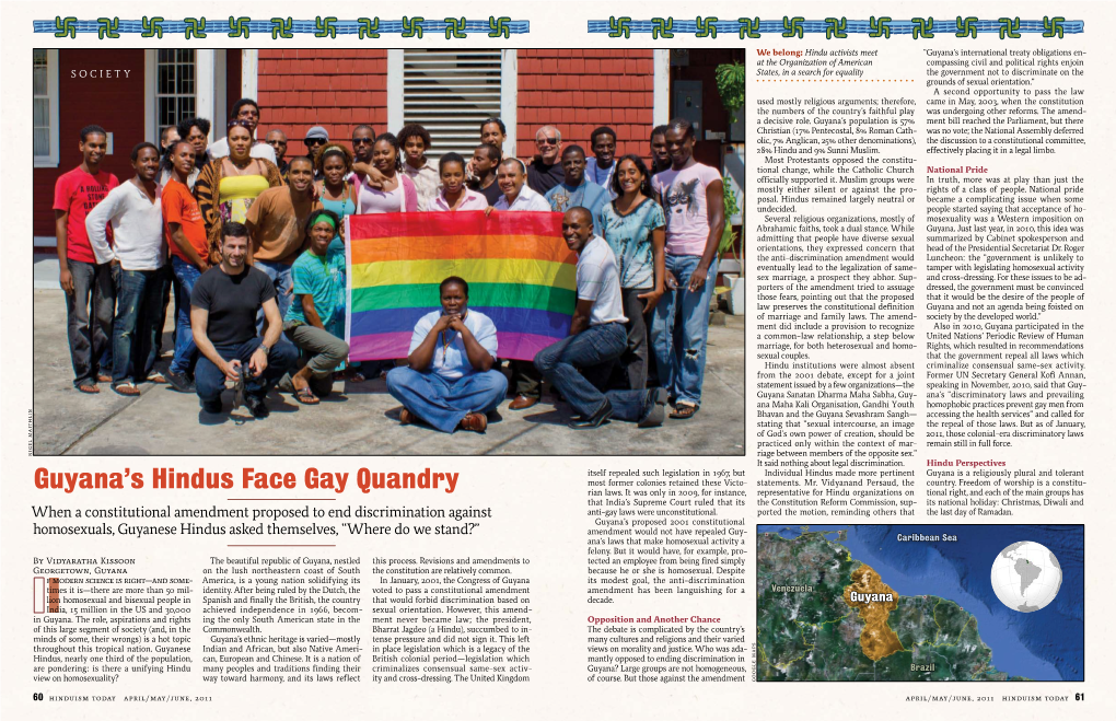 Guyana's Hindus Face Gay Quandry