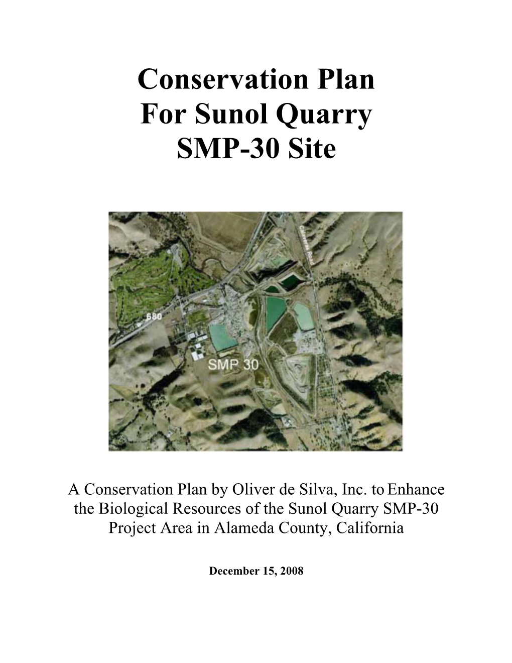 Sunol Quarry Conservation Plan