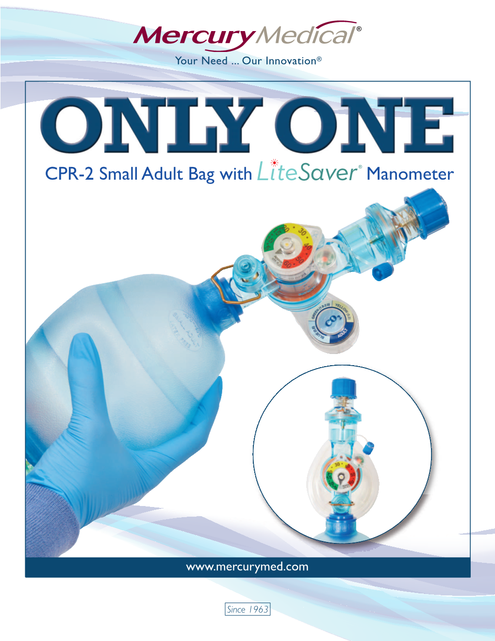 Small Adult CPR-2 Bag with Litesaver Manometer Brochure