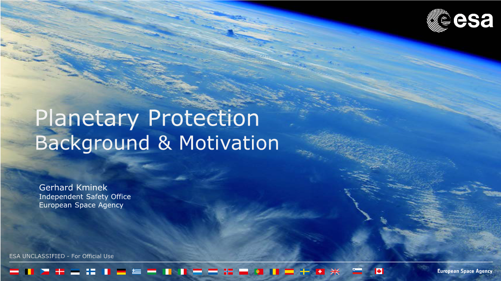 Planetary Protection Background & Motivation