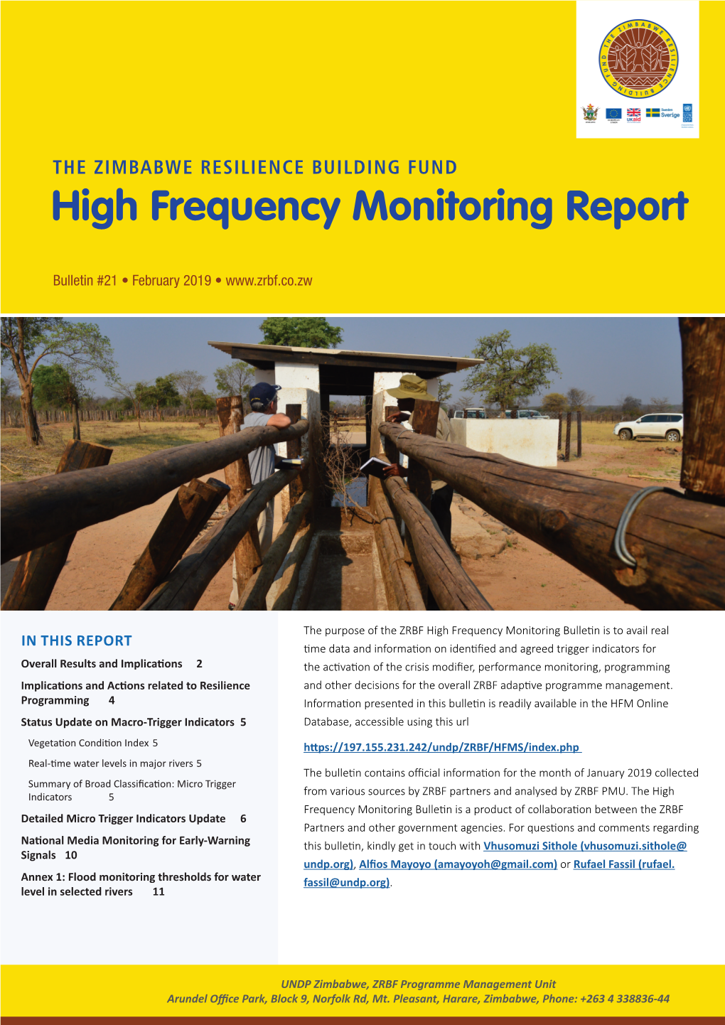 High Frequency Monitoring Report Bulletin #21 | February 2019