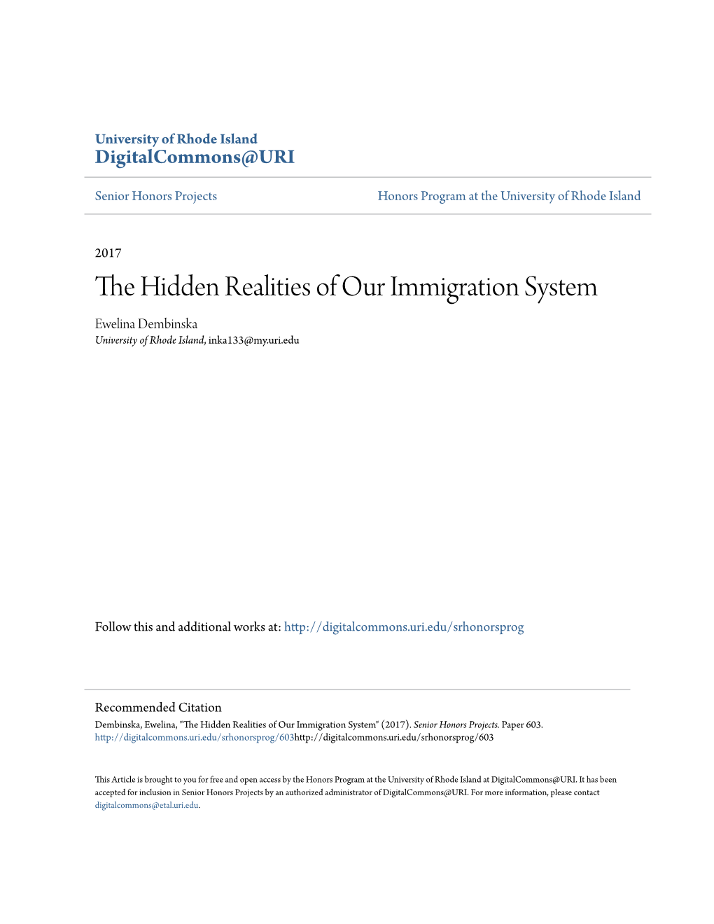 The Hidden Realities of Our Immigration System 1