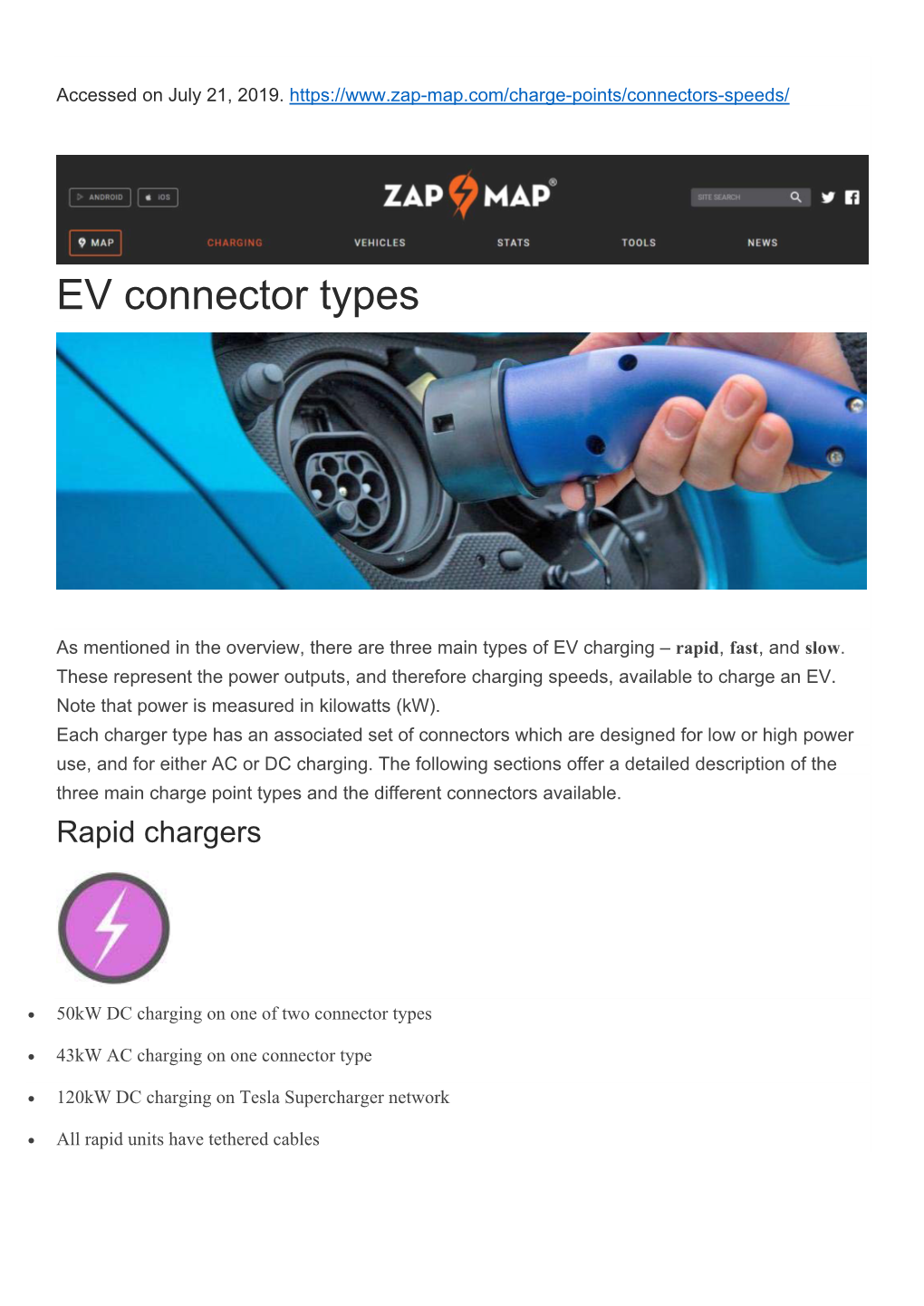 EV Connector Types