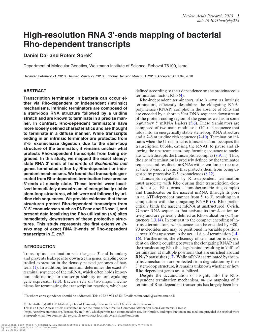 High-Resolution RNA 3 -Ends Mapping of Bacterial Rho-Dependent