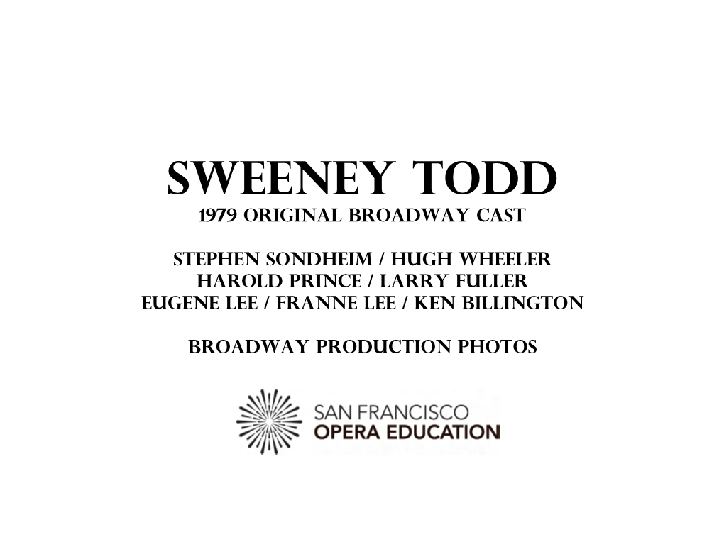 1979 OBC Sweeney Todd