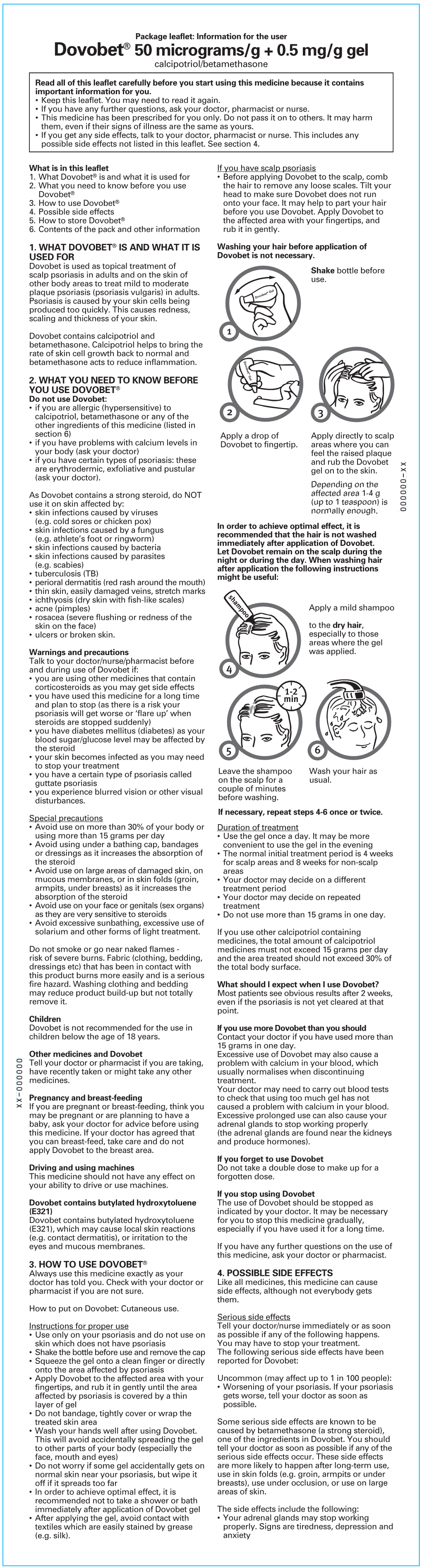 Dovobet Gel Patient Information Leaflet