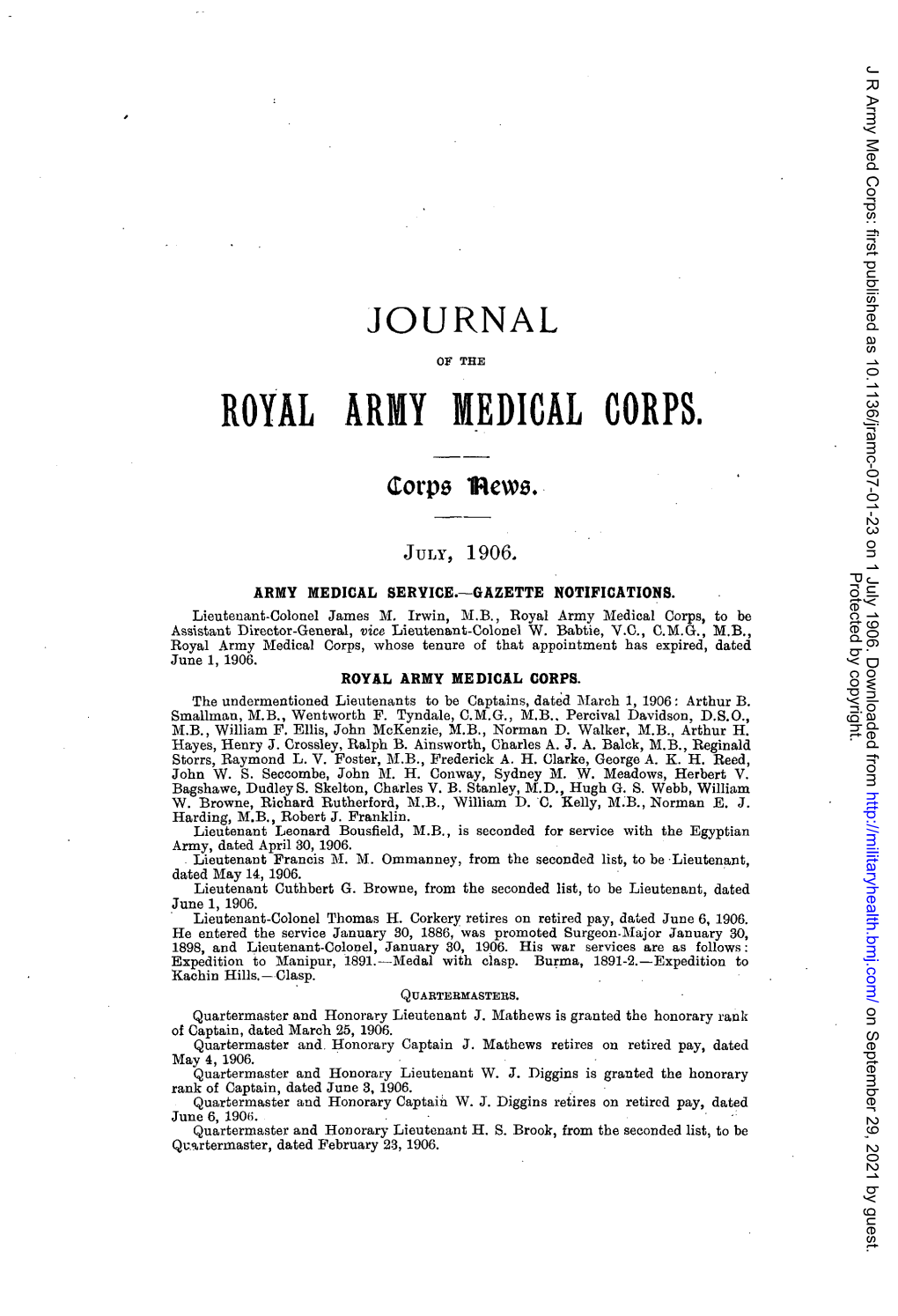 Royal Army Medical Corps