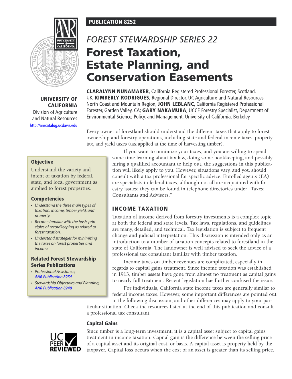 Forest Stewardship Series 22: Forest Taxation, Estate Planning, And