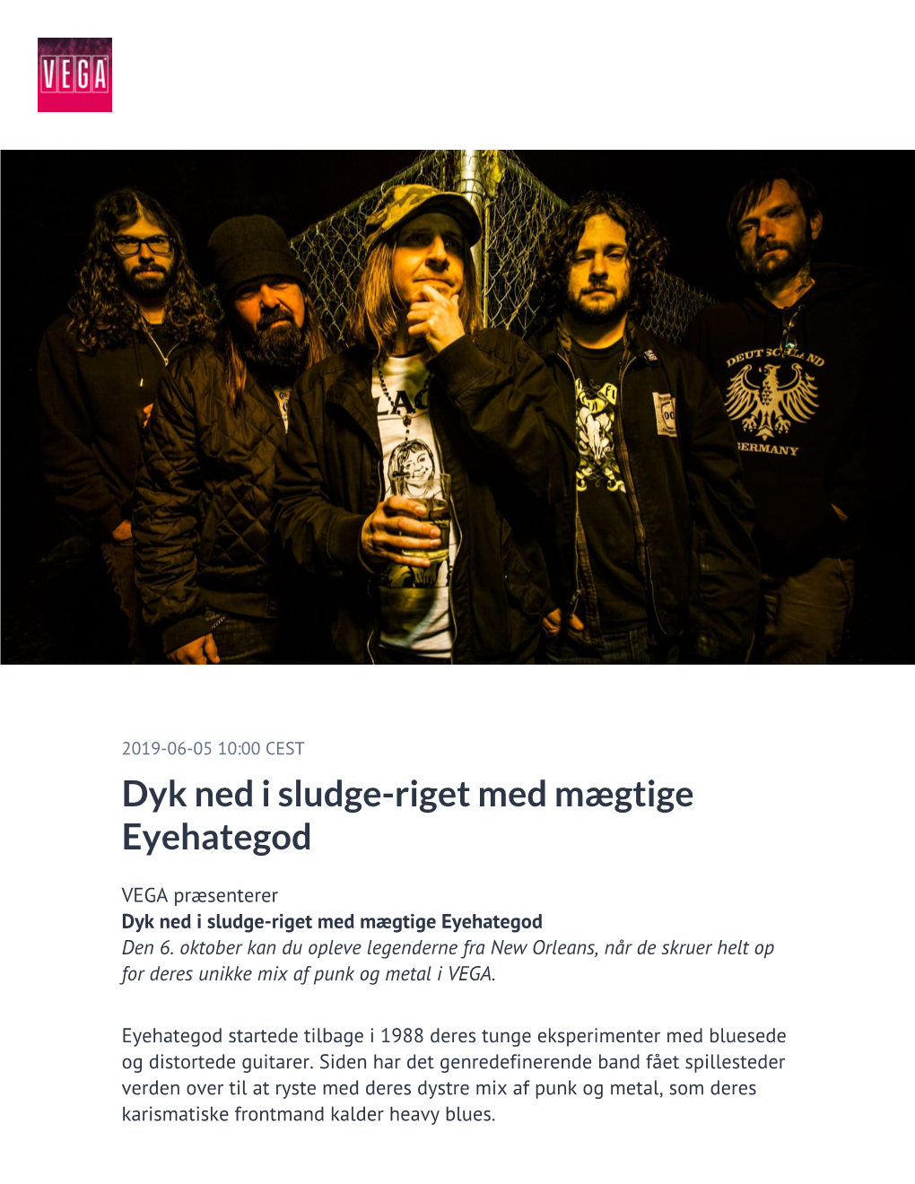 ​Dyk Ned I Sludge-Riget Med Mægtige Eyehategod