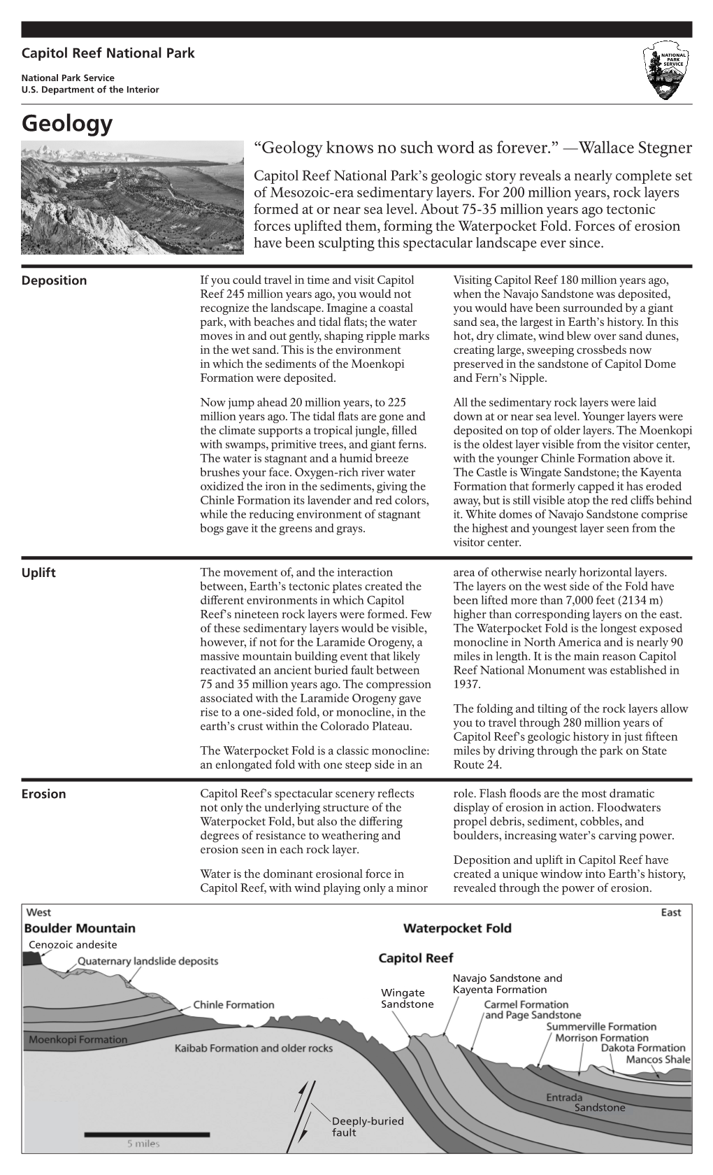 Geology and Stratigraphy Column