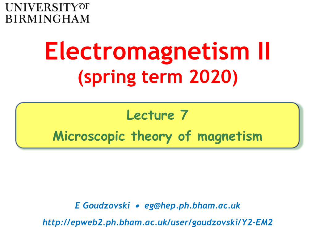 Induced Magnetic Dipole Moment Per Unit Volume [A/M]