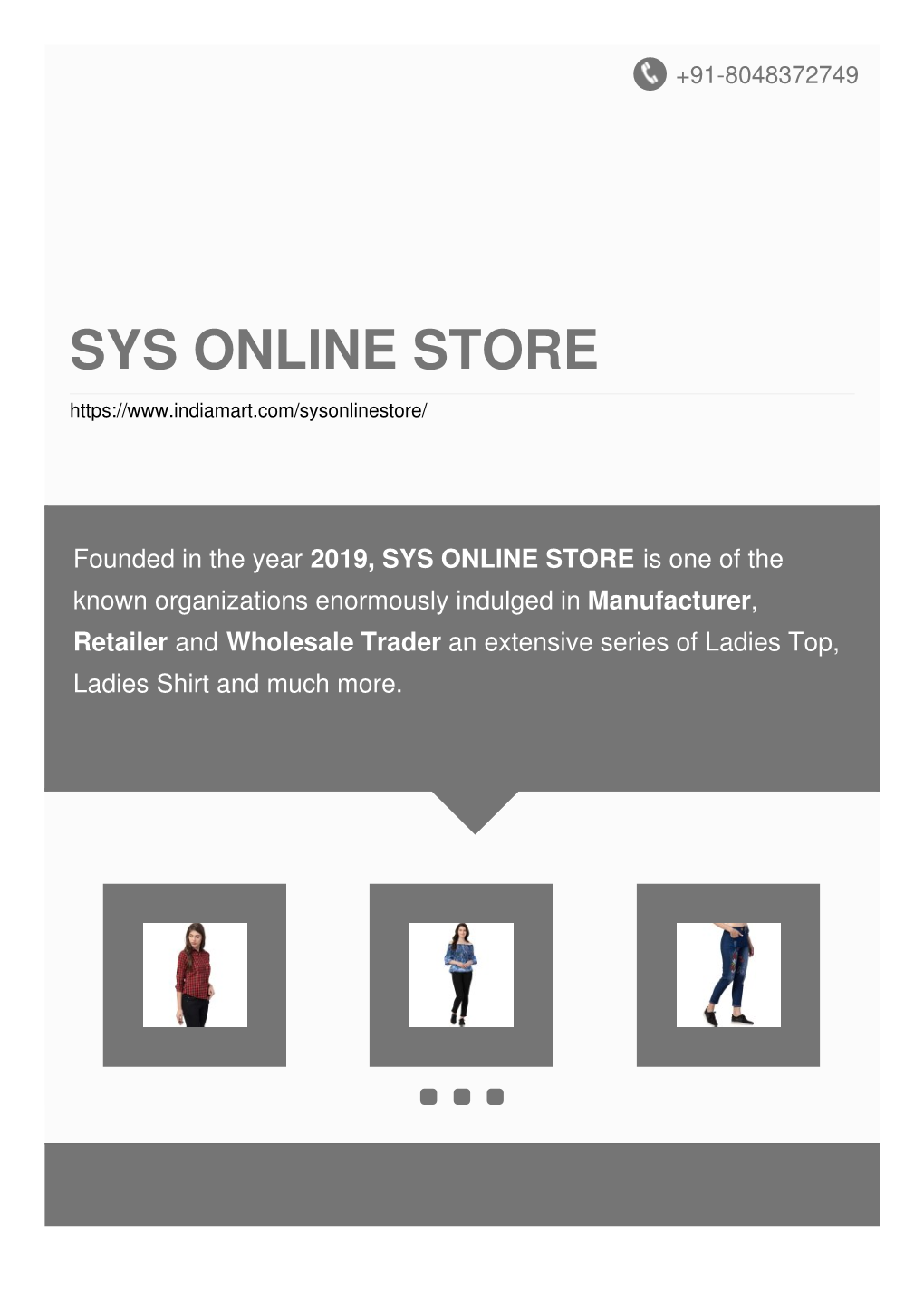 Sys Online Store